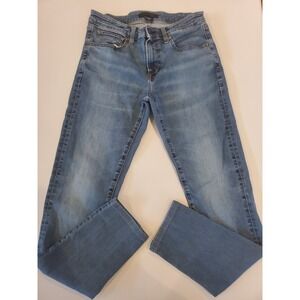 Uniqlo Selvedged Jeans Womens 30x34 Skinny Tapered Low Rise Stretch Light Wash
